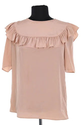 Blouse Claudie Pierlot Beige en Synthétique, taille S - Seconde Main