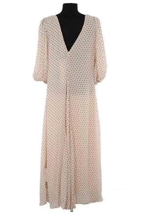 Robe Ganni Ecru en Synthétique