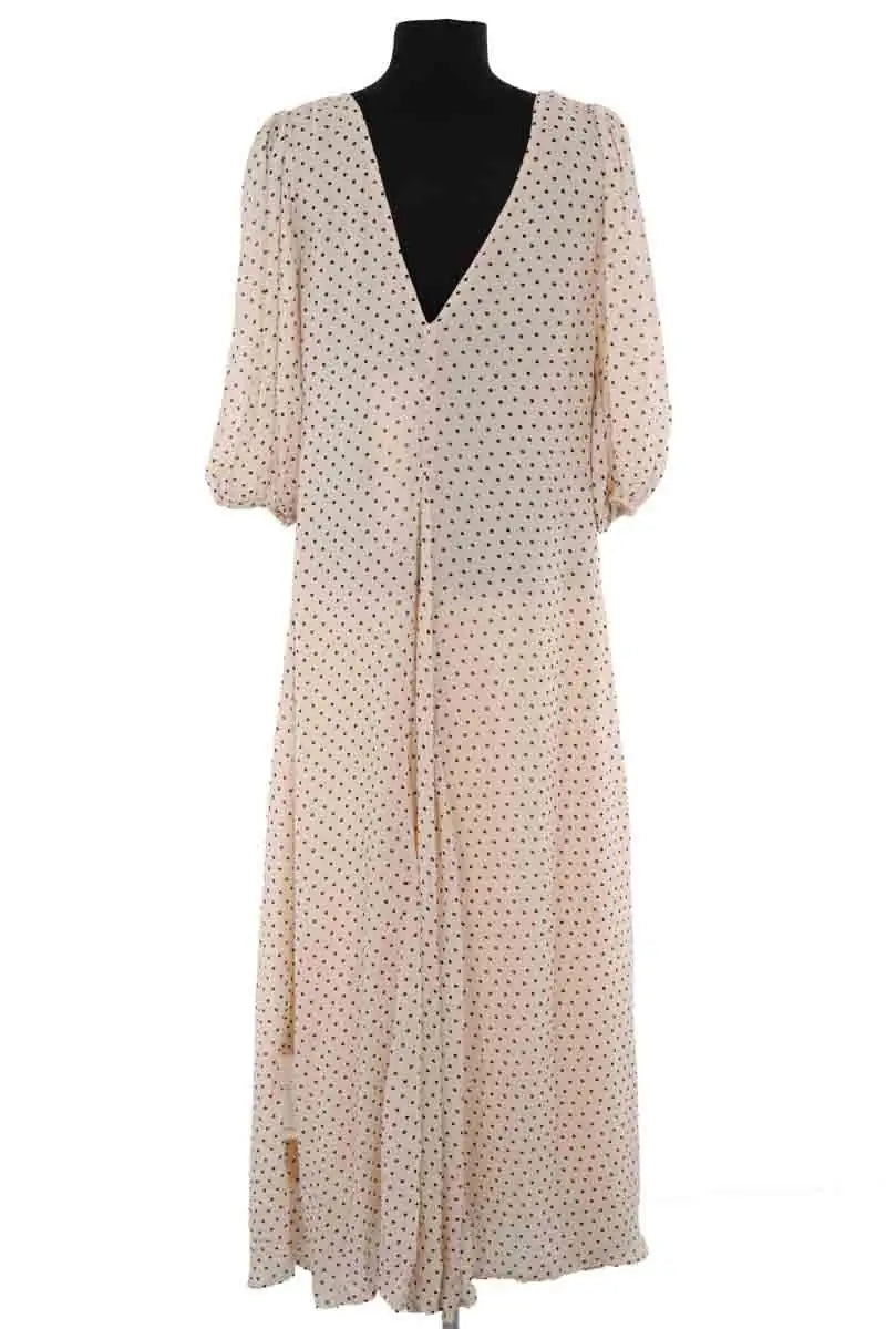 Robe Ganni Ecru en Synthétique