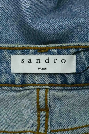 Jean droit Sandro Bleu en Coton