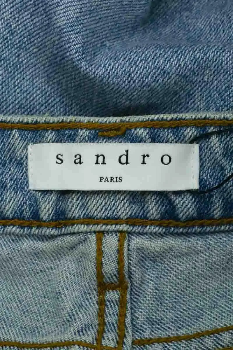 Jean droit Sandro Bleu en Coton