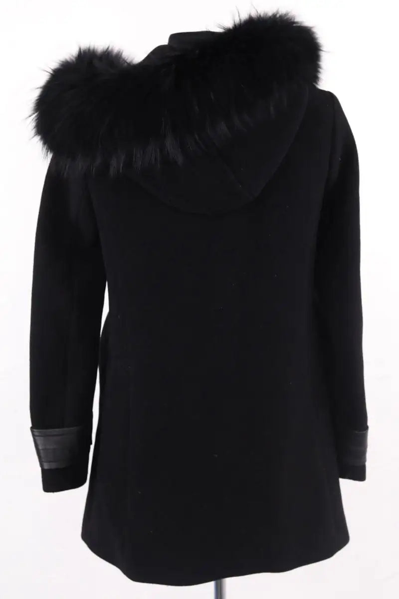 Manteau Claudie Pierlot Noir en Fourrure