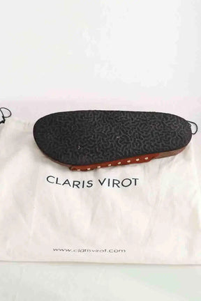 Mules Claris Virot Odette Marron en Cuirs exotiques