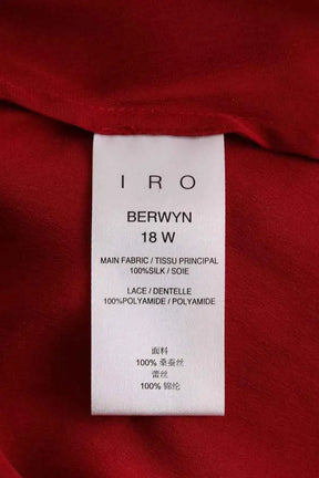 Top sans manche Iro Berwyn Rouge en Soie