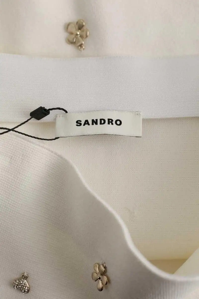 Mini jupe Sandro Blanc en Synthétique