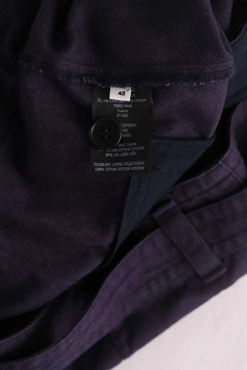 Pantalon droit Isabel Marant Violet en Coton