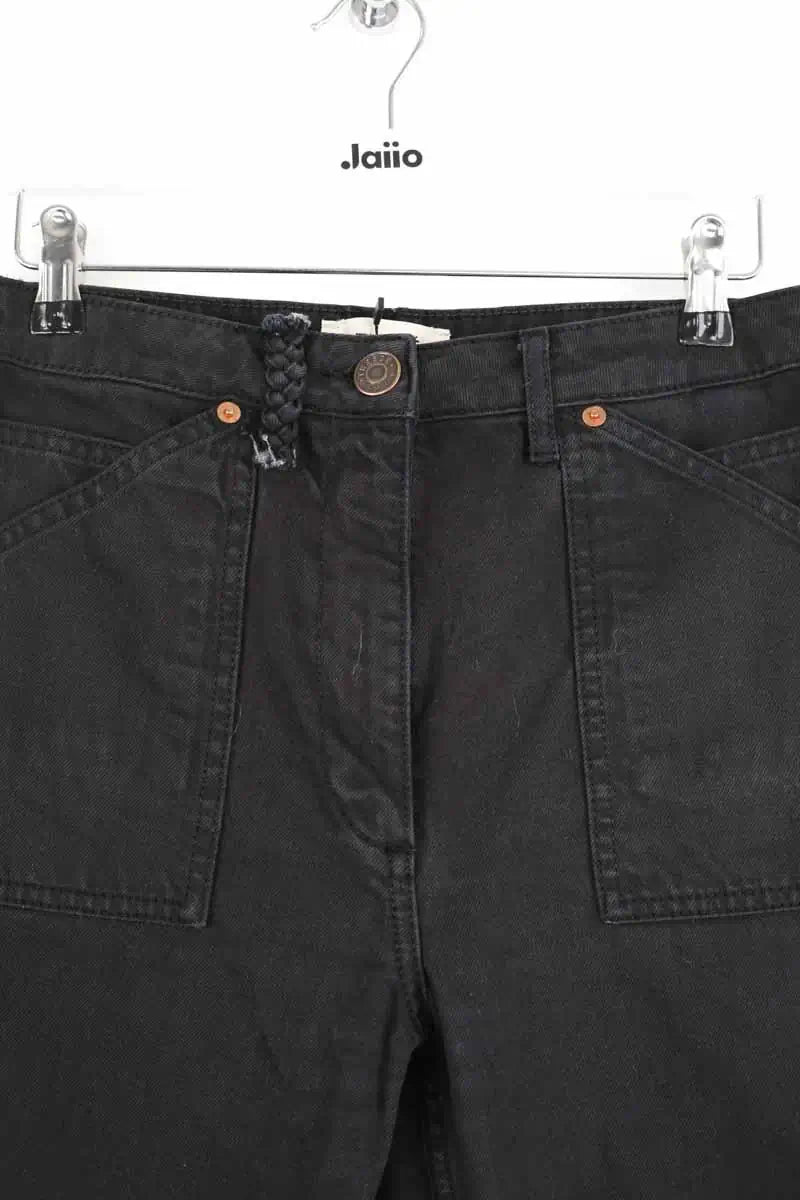 Jean large Tresse  Noir