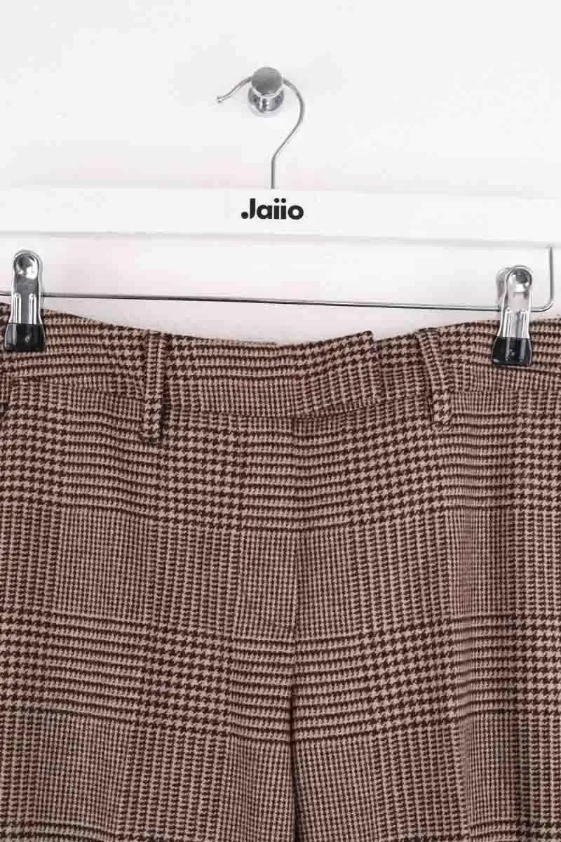 Pantalon droit Marella Beige en Laine