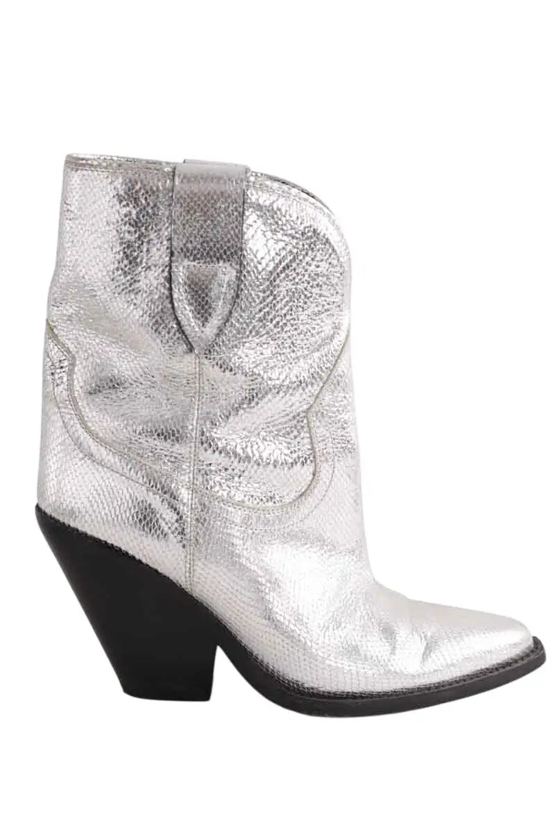 Santiags Isabel Marant Argent en Cuir, taille 40 - Seconde Main