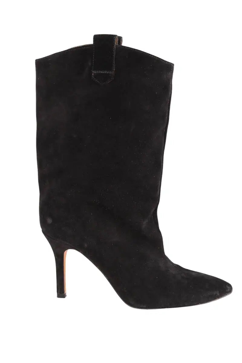 Boots Toral Noir en Daim, taille 38 - Seconde Main
