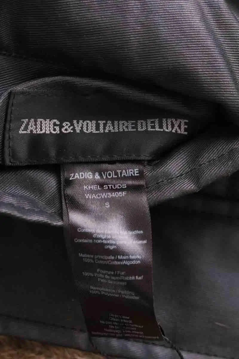 Veste Zadig & Voltaire Khel studs Noir en Fourrure
