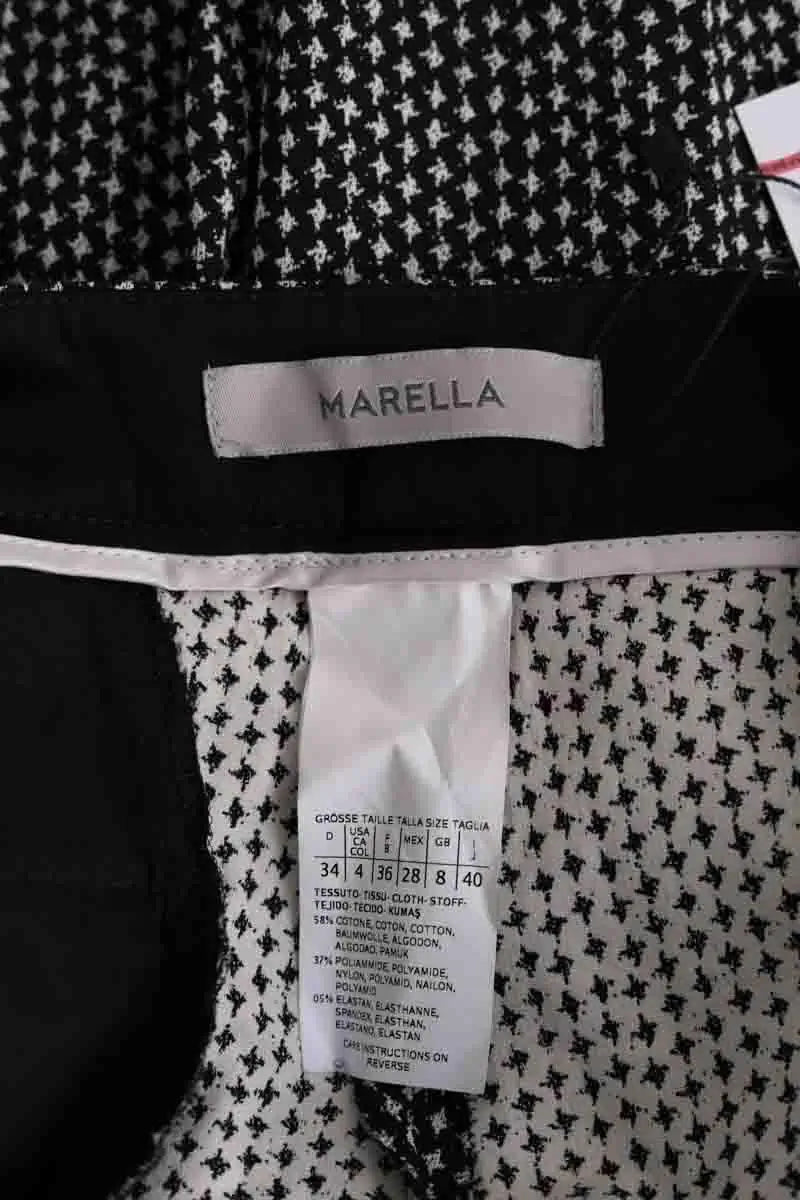 Pantalon slim Marella Noir en Coton