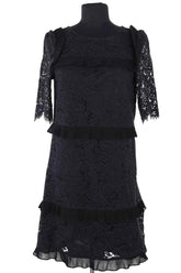 Robe Claudie Pierlot Noir en Synthétique, taille S - Seconde Main