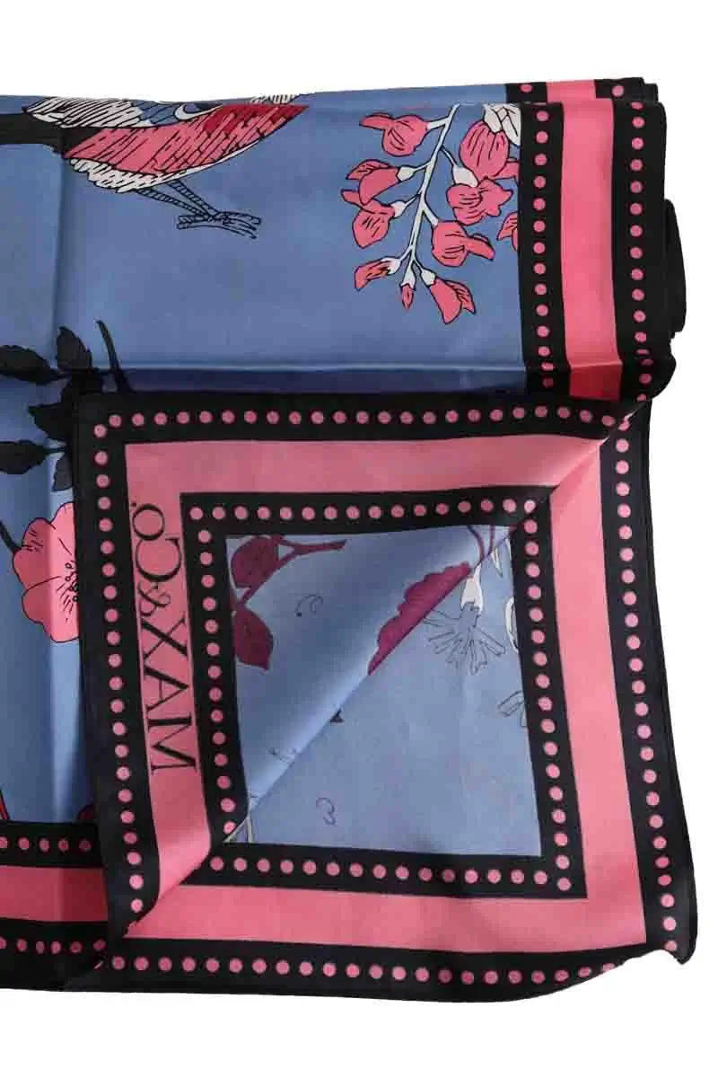 Carré Max & Co Bleu en Soie