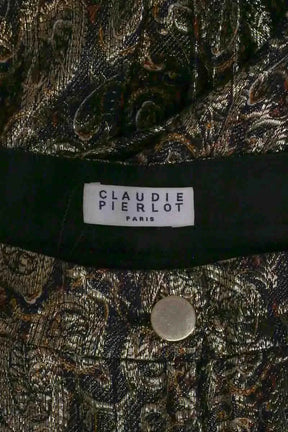 Pantalon Carot Claudie Pierlot Doré en Synthétique