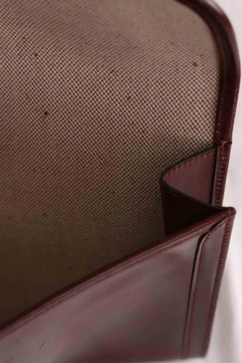 Pochette Hermès Jige Bordeaux en Cuir