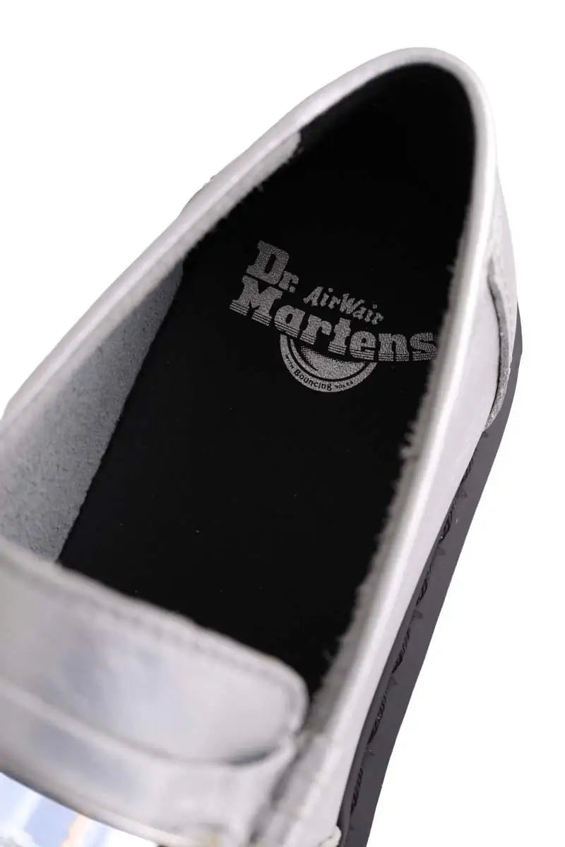 Mocassins Dr. Martens Argent en Cuir