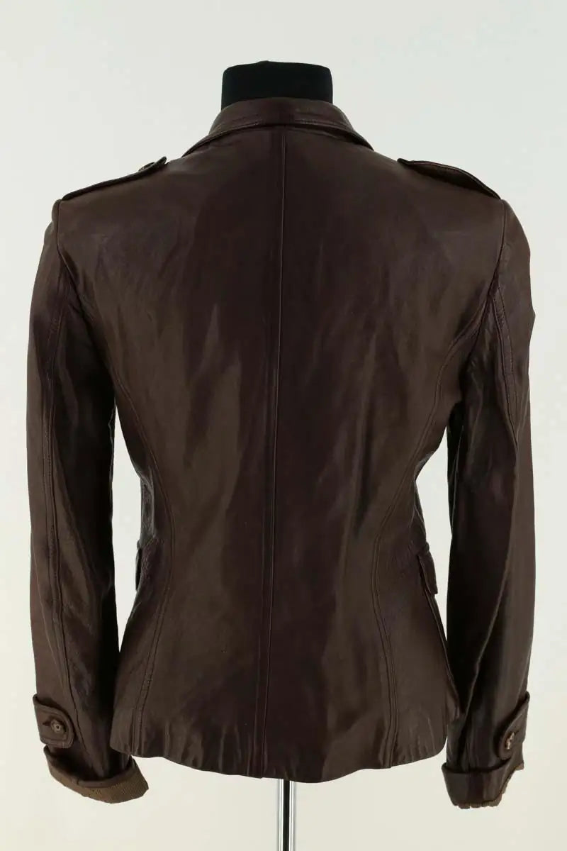 Veste Gerard Darel Marron en Cuir