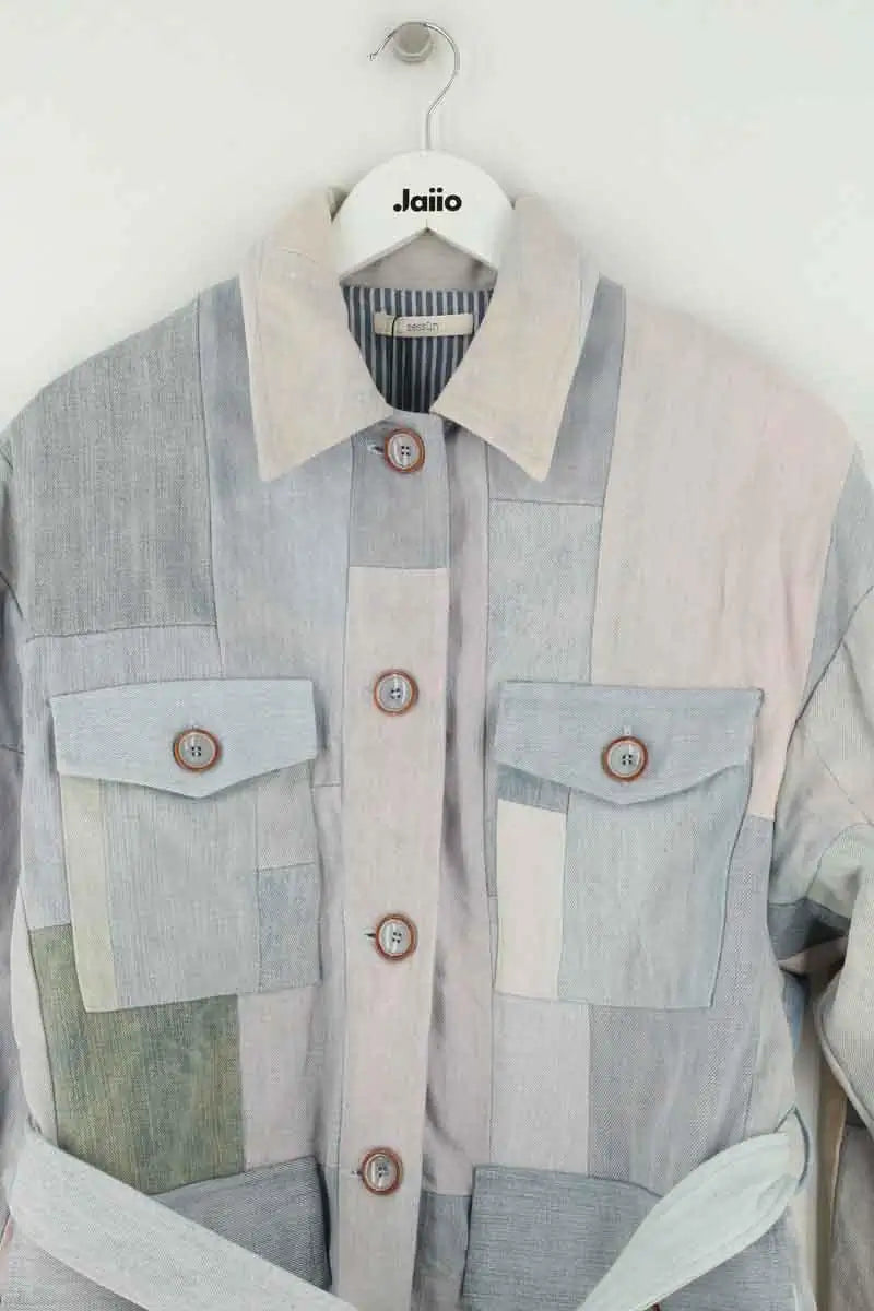 Manteau Sessun Bleu en Coton