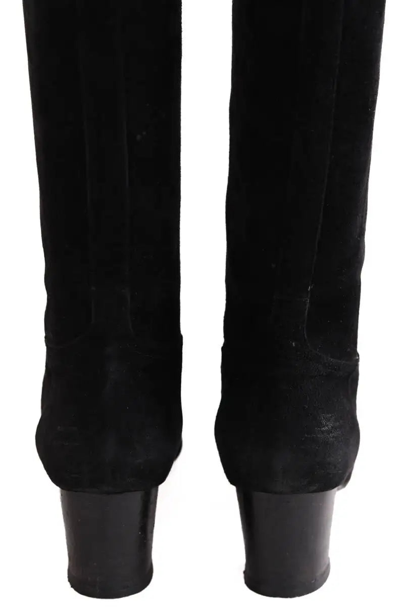 Bottes Hermès Nalla Noir en Daim