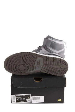 Baskets hautes Air Jordan Nike Argent en Cuir
