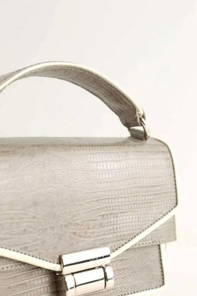 Sac à main Adelaide De Grandcourt Gris en Cuir