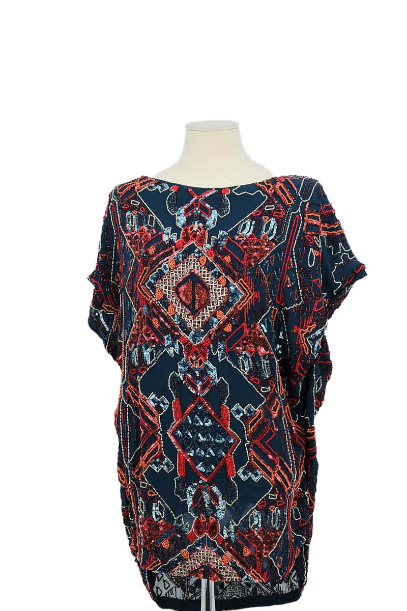 Mini Antik Batik  Bleu