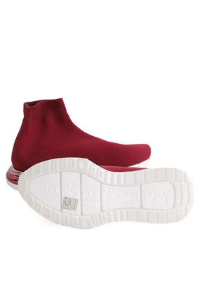 Baskets Salvatore Ferragamo Bordeaux en Tissu