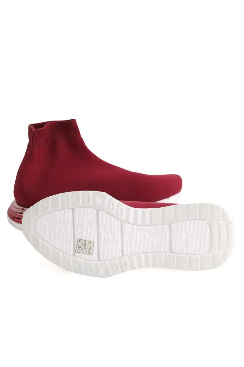 Baskets Salvatore Ferragamo Bordeaux en Tissu