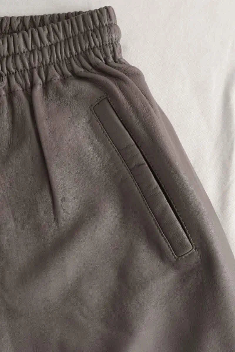 Pantalon Oakwood Gris en Cuir