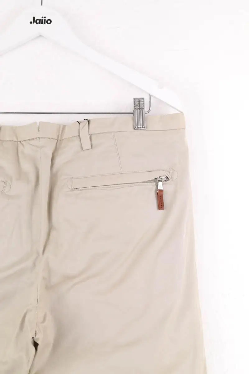 Pantalon droit Moncler Beige en Coton