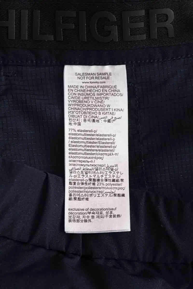Pantalon large Tommy Hilfiger Marine en Synthétique