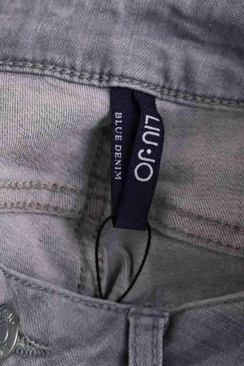 Jean slim Liu Jo Gris en Coton