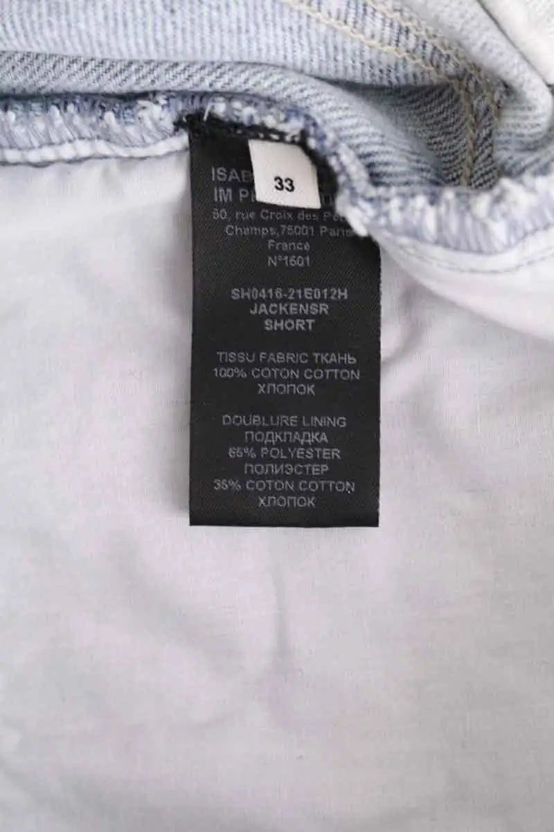 Mini short Isabel Marant Bleu en Coton