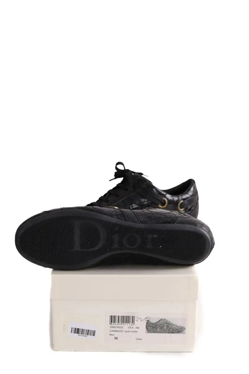 Baskets Dior Noir en Cuir verni
