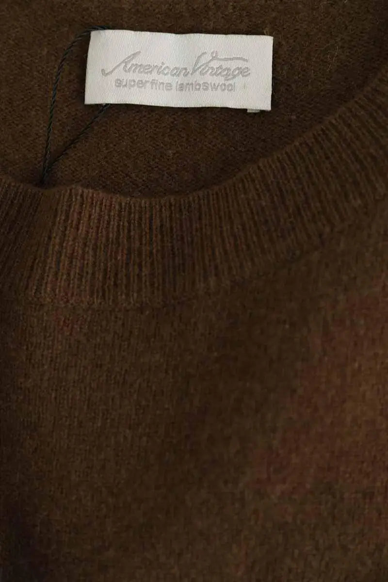 Robe American Vintage Marron en Laine