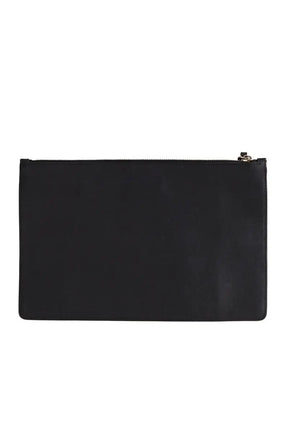 Pochette Valentino Noir en Cuir