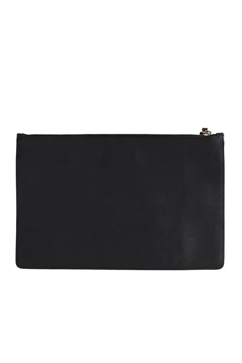 Pochette Valentino Noir en Cuir
