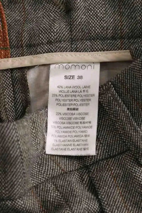 Pantalon droit Momoni Gris en Laine