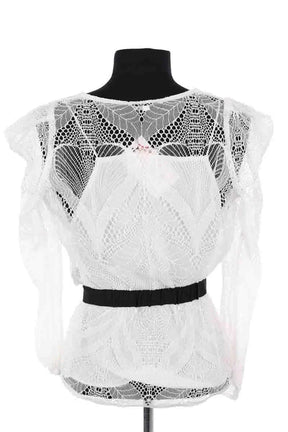 Gilet Maje Blanc en Synthétique