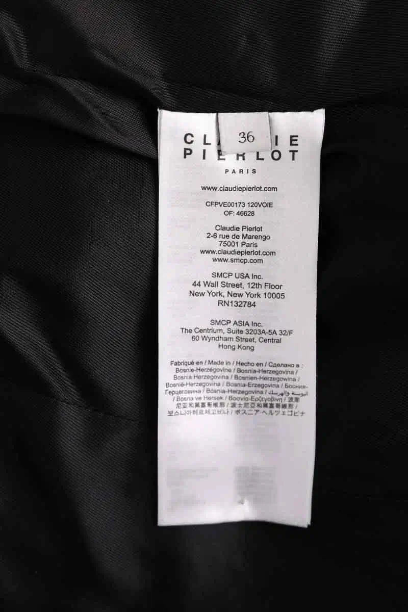 Veste Claudie Pierlot Noir en Coton