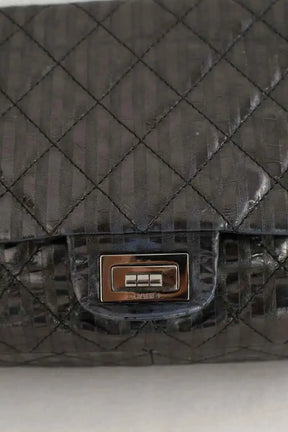Sac porté épaule Chanel 2.55 Gris en Cuir
