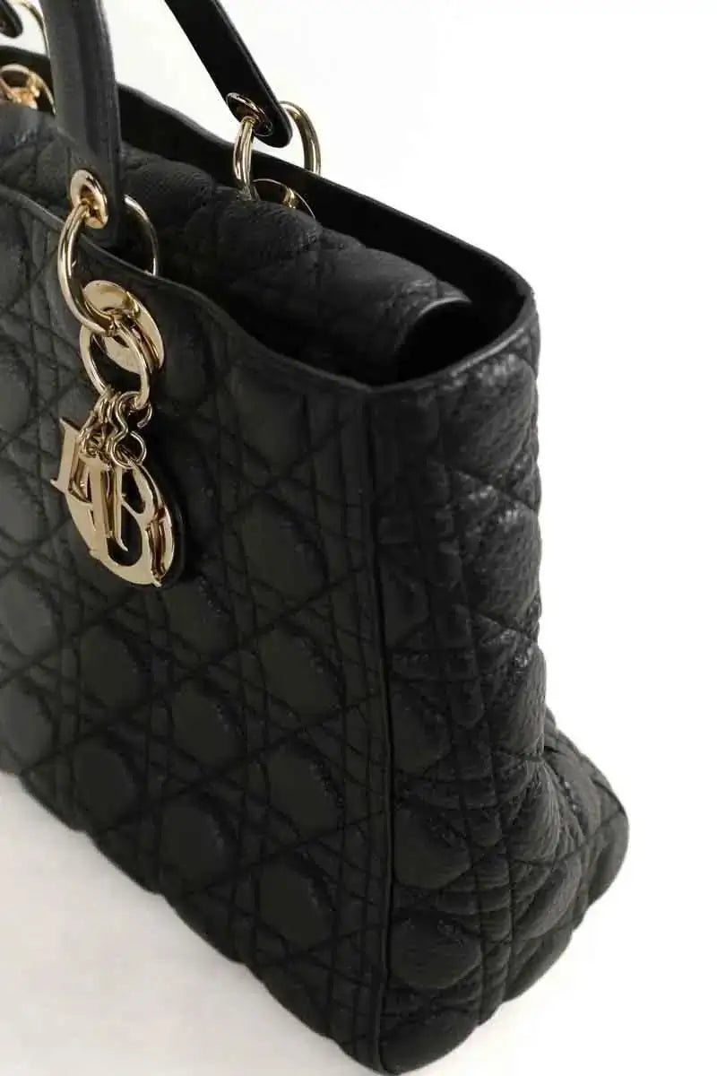 Sac à main Dior Lady Dior Noir en Cuir