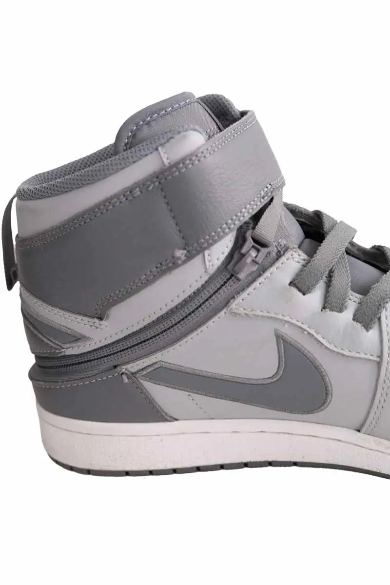 Baskets hautes Air Jordan Nike Argent en Cuir
