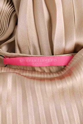 Pantalon droit Emanuel Ungaro Beige en Synthétique