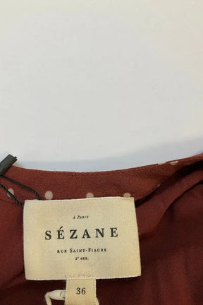 Blouse à pois Sézane Marron en Viscose