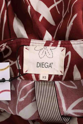 Pantalon large Diega Bordeaux en Viscose