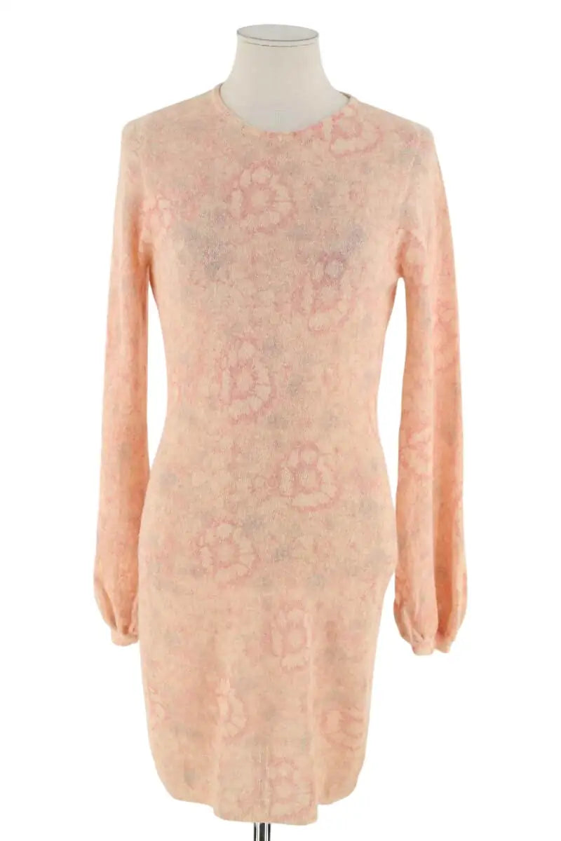 Robe Rouje Rose en Synthétique, taille S - Seconde Main