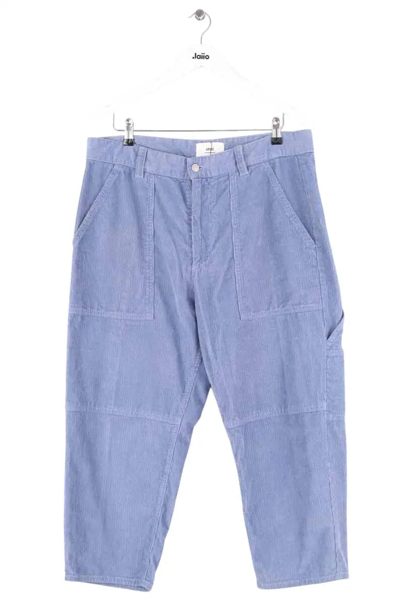 Pantalon droit Ami Bleu en Coton, taille XL - Seconde Main