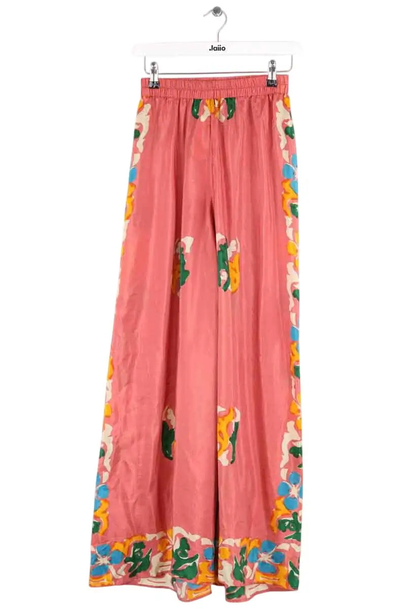 Pantalon large Mes Demoiselles Rose en Soie, taille XS - Seconde Main